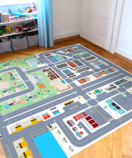 Luluche - Riesiger Teppich mit Straßen für kleine Autos