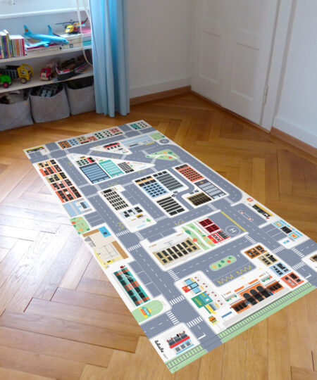 Luluche - Large play carpet with roads for small toy cars