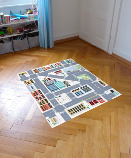 Luluche - Small playmat with roads for toy cars