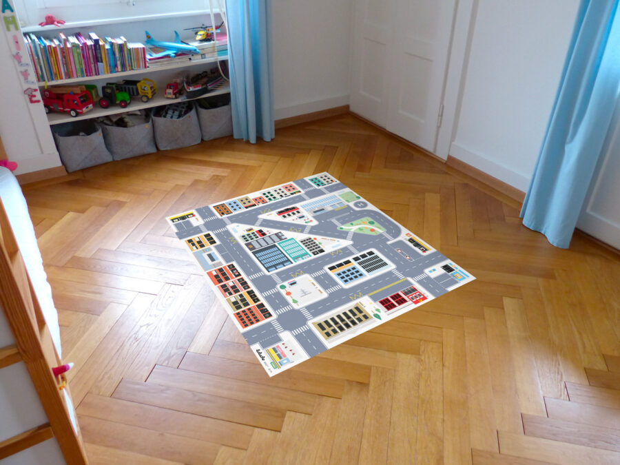 Luluche - Small playmat with roads for toy cars